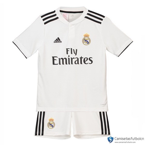 Camiseta Real Madrid Primera equipo Niños 2018-19 Blanco